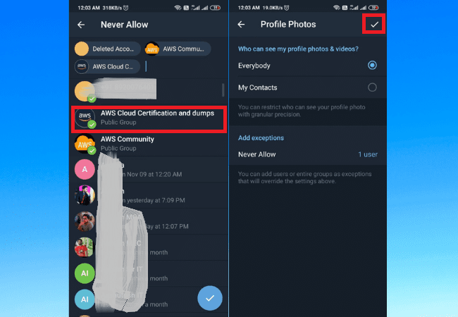How to Hide Profile Picture on Telegram and WhatsApp
